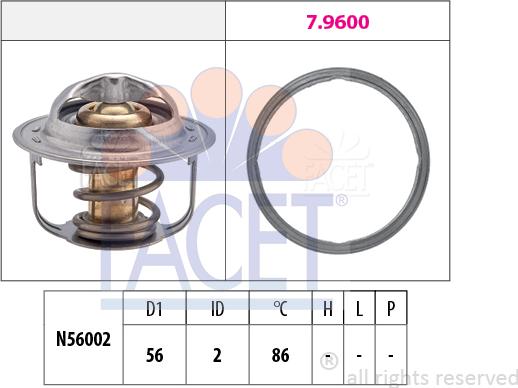 FACET 7.8949 - Termostato, Refrigerante www.autoricambi360.it