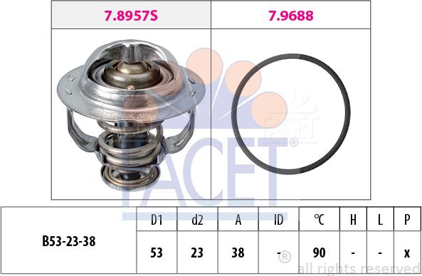 FACET 7.8957 - Termostato, Refrigerante www.autoricambi360.it