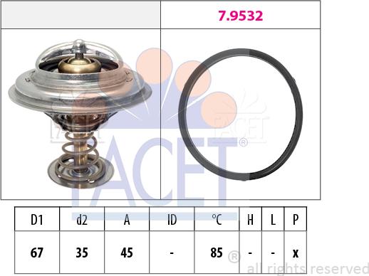 FACET 7.8989 - Termostato, Refrigerante www.autoricambi360.it