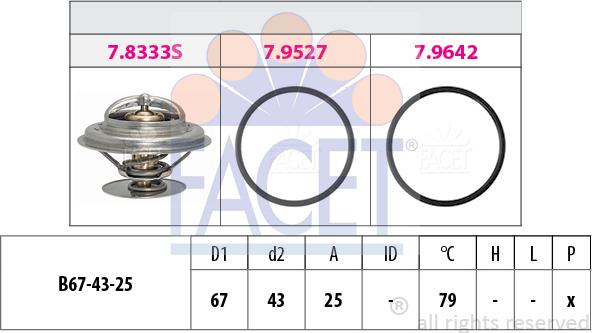 FACET 7.8980 - Termostato, Refrigerante www.autoricambi360.it