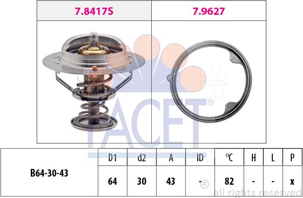 FACET 7.8926 - Termostato, Refrigerante www.autoricambi360.it