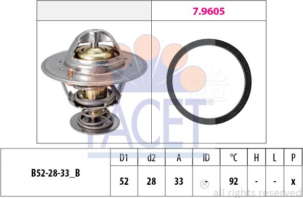 FACET 7.8928 - Termostato, Refrigerante www.autoricambi360.it