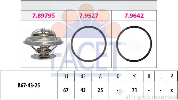FACET 7.8979 - Termostato, Refrigerante www.autoricambi360.it