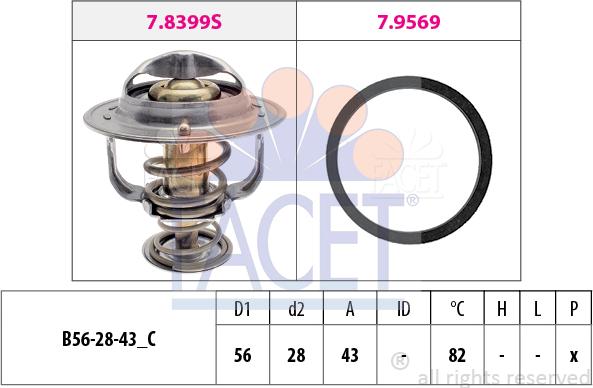 FACET 7.8444 - Termostato, Refrigerante www.autoricambi360.it