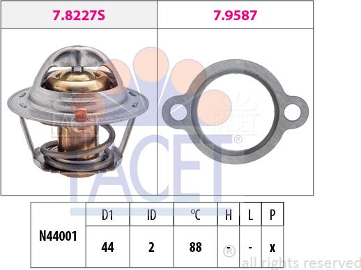 FACET 7.8409 - Termostato, Refrigerante www.autoricambi360.it