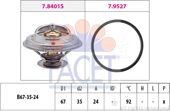 FACET 7.8401 - Termostato, Refrigerante www.autoricambi360.it