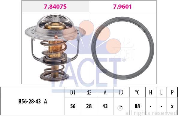 FACET 7.8408 - Termostato, Refrigerante www.autoricambi360.it