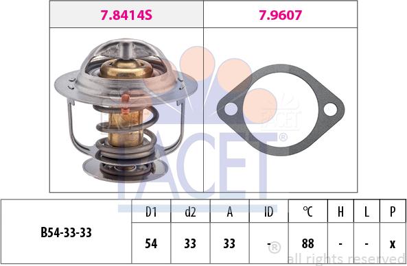 FACET 7.8414 - Termostato, Refrigerante www.autoricambi360.it
