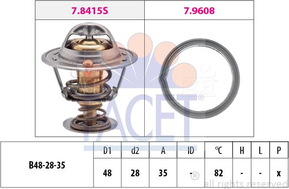 FACET 7.8415 - Termostato, Refrigerante www.autoricambi360.it