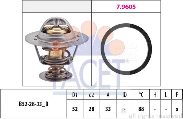 FACET 7.8412 - Termostato, Refrigerante www.autoricambi360.it