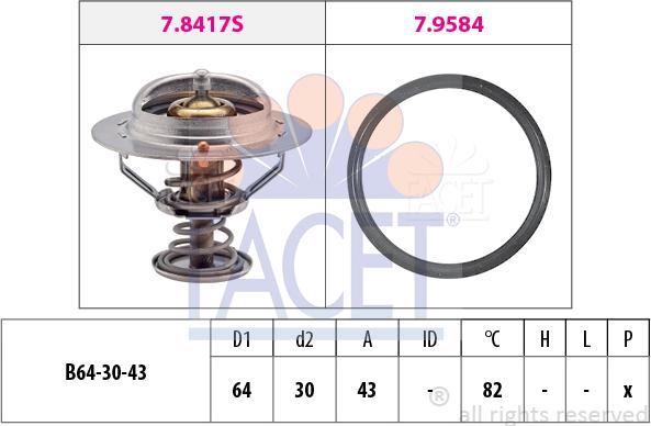 FACET 7.8417 - Termostato, Refrigerante www.autoricambi360.it