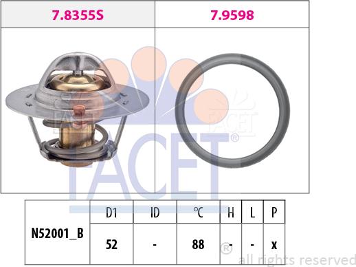 FACET 7.8487 - Termostato, Refrigerante www.autoricambi360.it