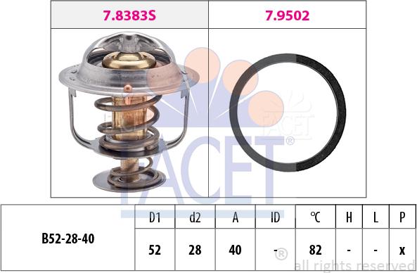 FACET 7.8438 - Termostato, Refrigerante www.autoricambi360.it