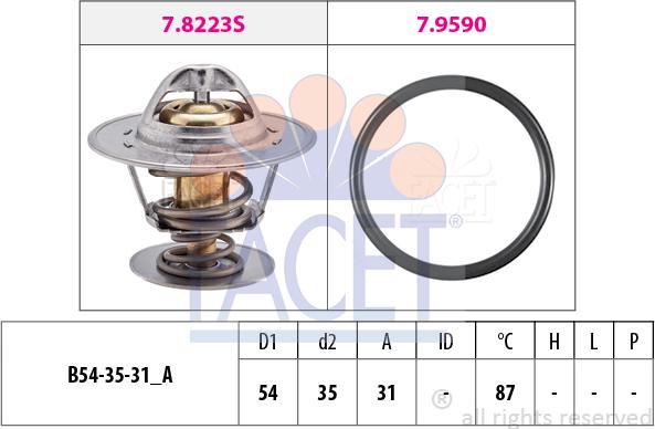 FACET 7.8432 - Termostato, Refrigerante www.autoricambi360.it