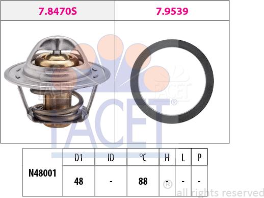 FACET 7.8470 - Termostato, Refrigerante www.autoricambi360.it