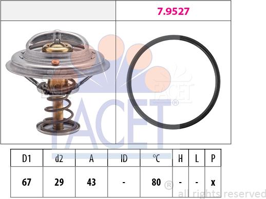 FACET 7.8549 - Termostato, Refrigerante www.autoricambi360.it