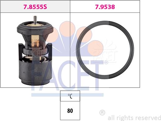 FACET 7.8555 - Termostato, Refrigerante www.autoricambi360.it
