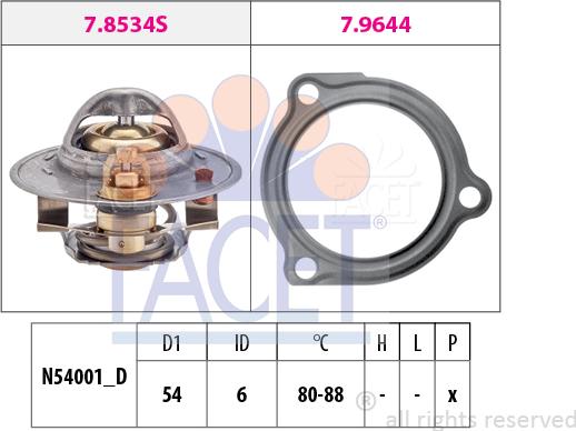 FACET 7.8587 - Termostato, Refrigerante www.autoricambi360.it