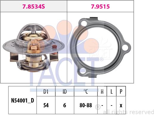 FACET 7.8534 - Termostato, Refrigerante www.autoricambi360.it