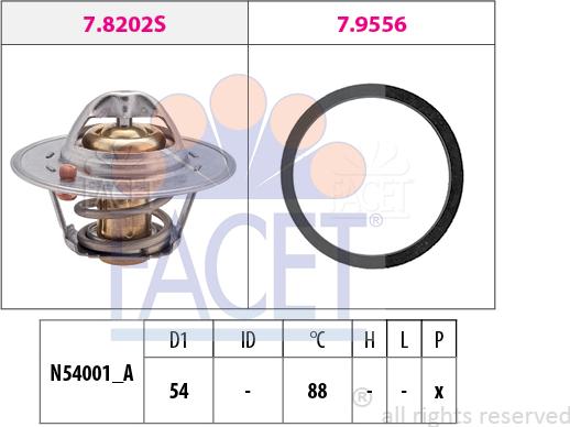 FACET 7.8533 - Termostato, Refrigerante www.autoricambi360.it