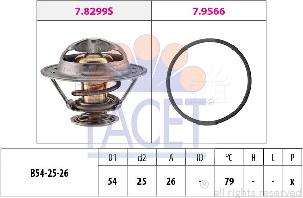 FACET 7.8525 - Termostato, Refrigerante www.autoricambi360.it
