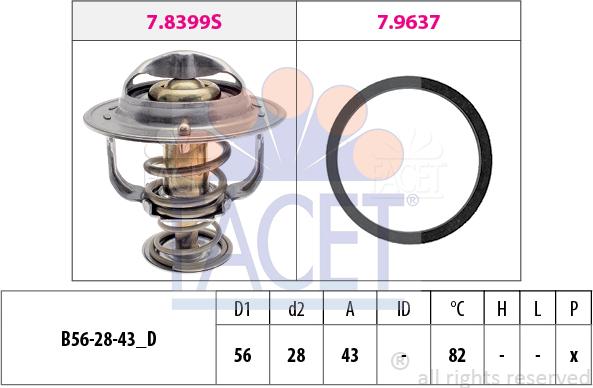 FACET 7.8522 - Termostato, Refrigerante www.autoricambi360.it