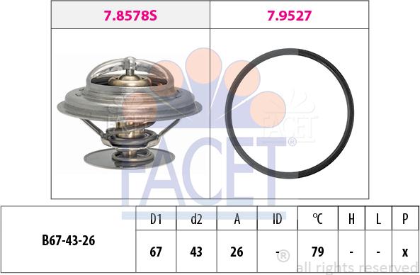 FACET 7.8577 - Termostato, Refrigerante www.autoricambi360.it