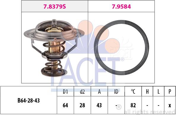 FACET 7.8649 - Termostato, Refrigerante www.autoricambi360.it