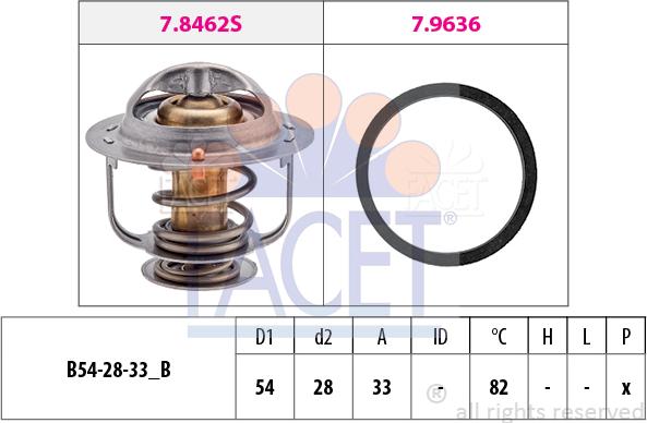 FACET 7.8645 - Termostato, Refrigerante www.autoricambi360.it
