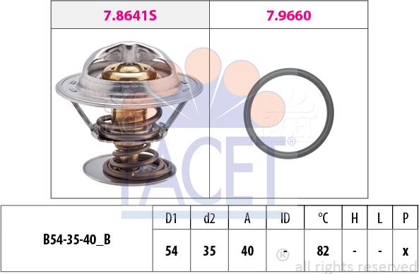FACET 7.8641 - Termostato, Refrigerante www.autoricambi360.it