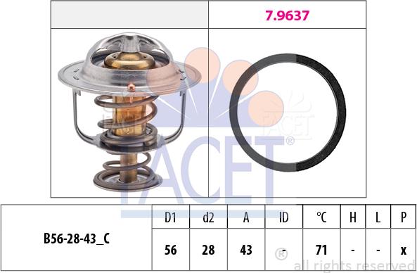 FACET 7.8650 - Termostato, Refrigerante www.autoricambi360.it
