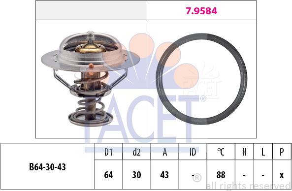 FACET 7.8651 - Termostato, Refrigerante www.autoricambi360.it
