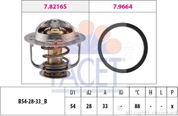 FACET 7.8658 - Termostato, Refrigerante www.autoricambi360.it