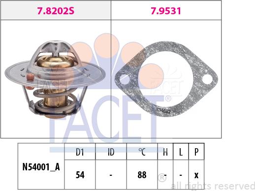 FACET 7.8600 - Termostato, Refrigerante www.autoricambi360.it