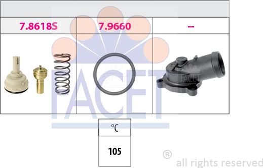 FACET 7.8619K - Termostato, Refrigerante www.autoricambi360.it