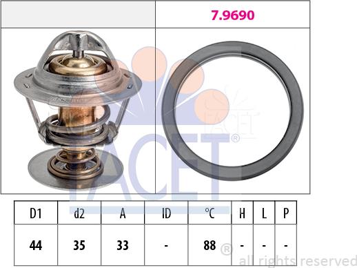 FACET 7.8685 - Termostato, Refrigerante www.autoricambi360.it