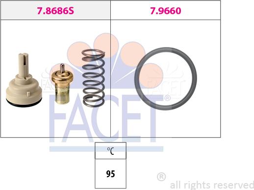 FACET 7.8686 - Termostato, Refrigerante www.autoricambi360.it