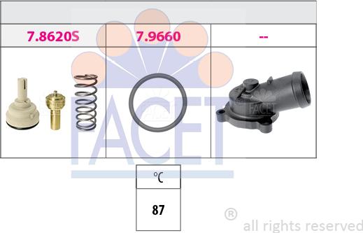 FACET 7.8621K - Termostato, Refrigerante www.autoricambi360.it