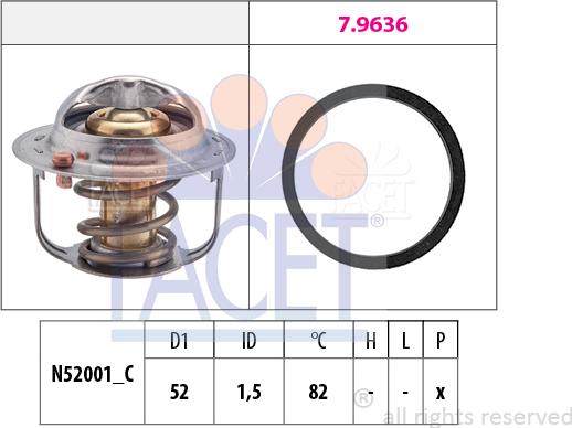 FACET 7.8679 - Termostato, Refrigerante www.autoricambi360.it