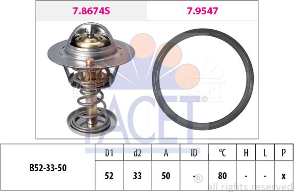 FACET 7.8674 - Termostato, Refrigerante www.autoricambi360.it