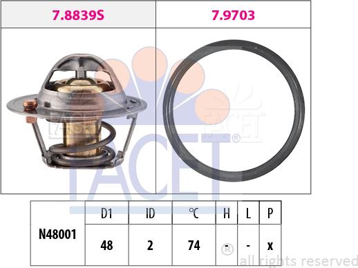 FACET 7.8840 - Termostato, Refrigerante www.autoricambi360.it