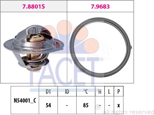 FACET 7.8803 - Termostato, Refrigerante www.autoricambi360.it