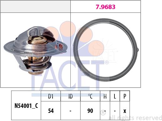 FACET 7.8802 - Termostato, Refrigerante www.autoricambi360.it
