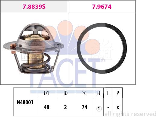 FACET 7.8839 - Termostato, Refrigerante www.autoricambi360.it