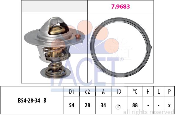 FACET 7.8834 - Termostato, Refrigerante www.autoricambi360.it