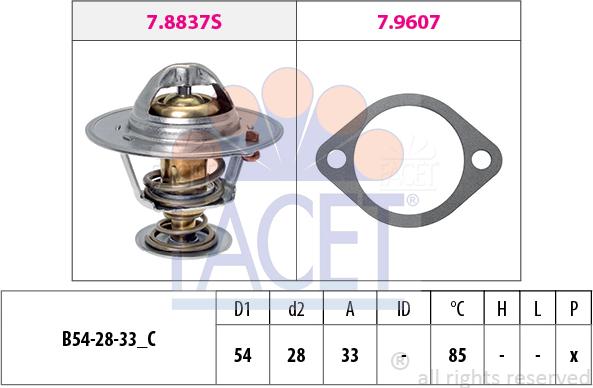 FACET 7.8838 - Termostato, Refrigerante www.autoricambi360.it