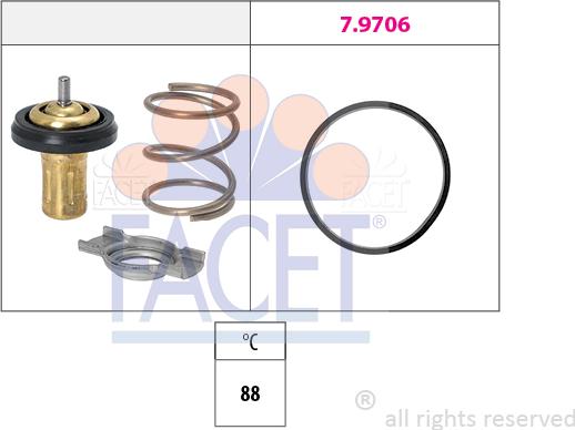 FACET 7.8822 - Termostato, Refrigerante www.autoricambi360.it