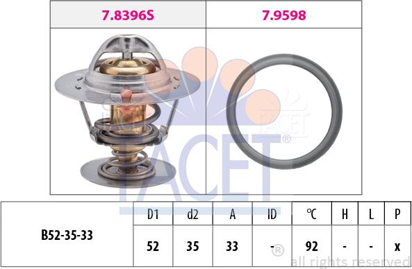 FACET 7.8396 - Termostato, Refrigerante www.autoricambi360.it