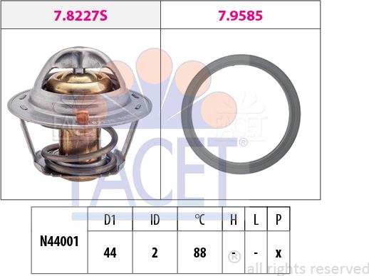 FACET 7.8366 - Termostato, Refrigerante www.autoricambi360.it