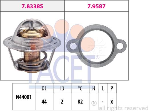 FACET 7.8368 - Termostato, Refrigerante www.autoricambi360.it